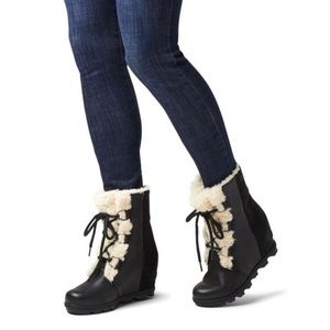 Sorel Joan of Arc Fur Lined Wedge Boot